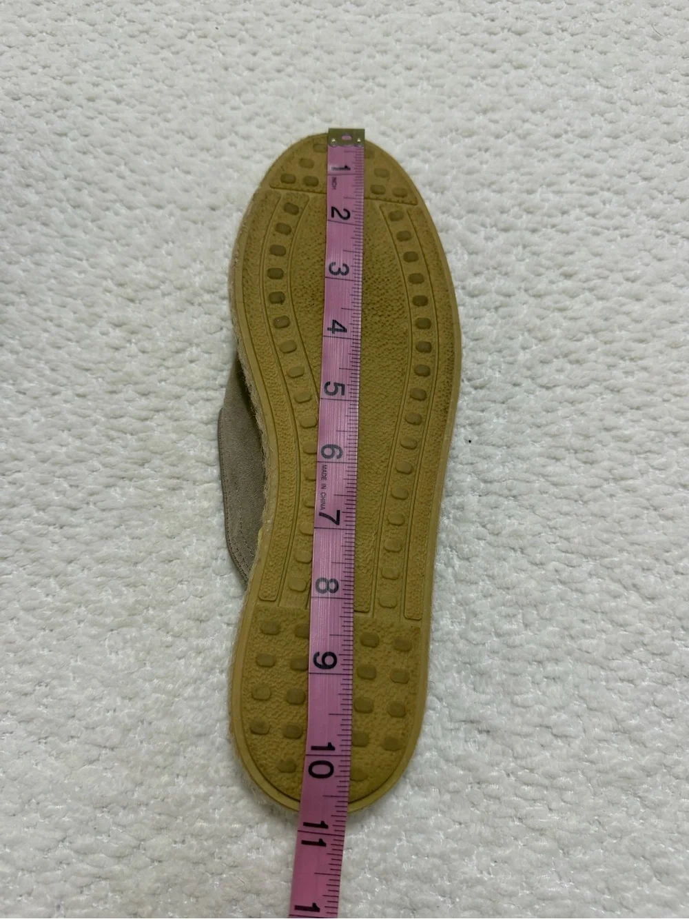 Verbenas Celia Espadrilles Taupe Suede Flats Women’s Size 41 EU 10-10.5 US